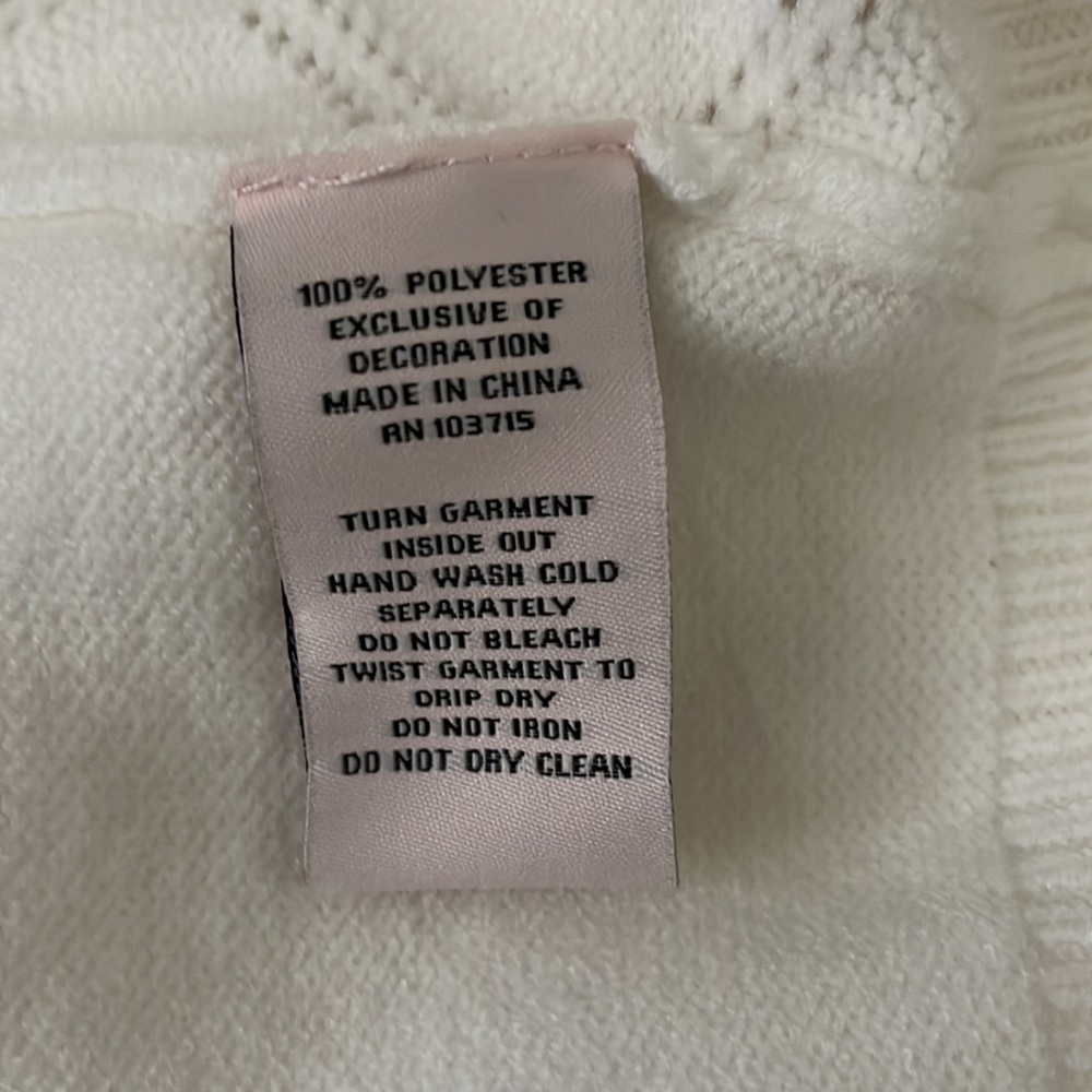 Nanette Lepore white patterned sweater Size M New without tags - Picture 6 of 6